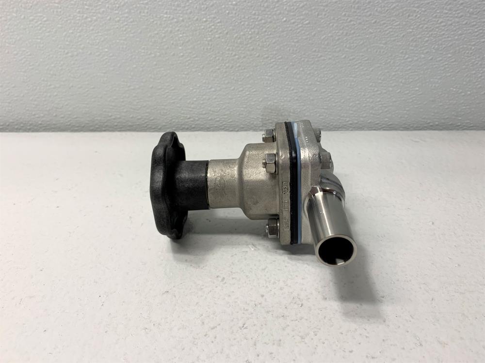 ITT Pure-Flo 3/4" Butt-Weld 316 Sanitary Diaphragm Valve .75-316L-RA35MAX-CWP200